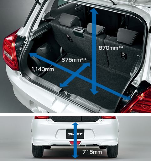 スイフトの車内のサイズって狭いの 後部座席やトランクは 車趣味 個性的な車に乗りたい人がたどり着くサイト