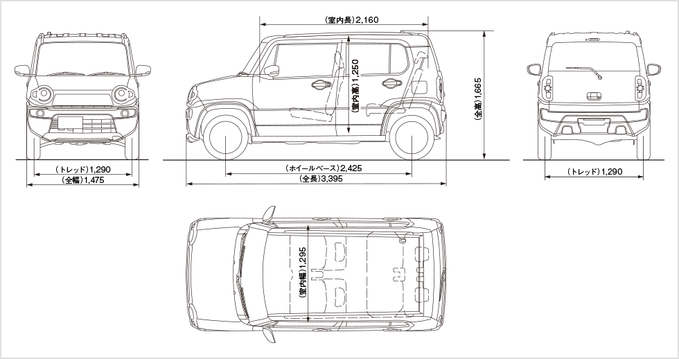 ハスラーのサイズは 後部座席や荷室の広さはどんな感じ 車趣味 個性的な車に乗りたい人がたどり着くサイト